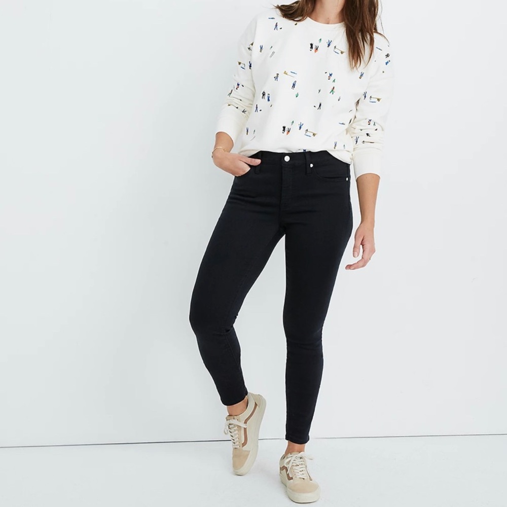 Madewell 9" Mid-Rise Skinny Jeans in Lunar Wash: TENCEL Denim Edition